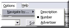 Options Menu, Navigate by...